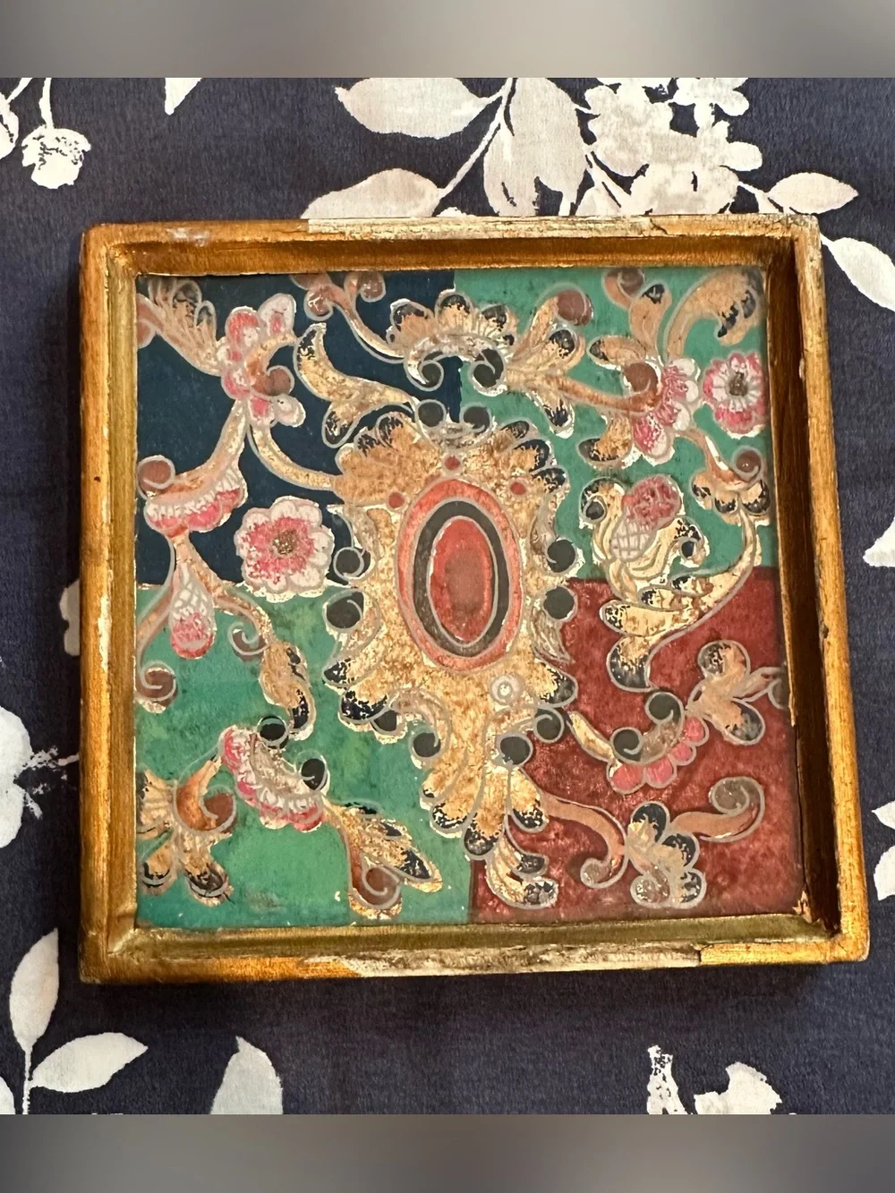 Robert M. Weiss • reverse painted on glass • coasters • wall art • Peru • wooden